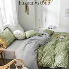 green flower bedding set high quality