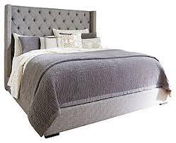 The nightstand does have a small area of black missing on the top at the back (see pic). Queen Beds Ashley Furniture Homestore