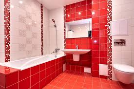 14 red primary bathroom ideas