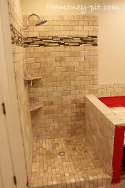 Tiling Shower Floor Curb And Knee Wall