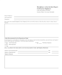 Request For Disciplinary Action Form Employee Template
