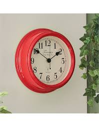 Red Radio Controlled Wall Clock
