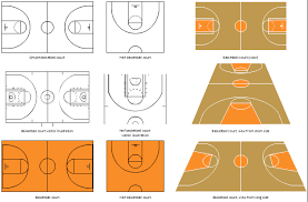 basketball half court template