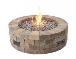 Outdoor fire pit kits offer an inexpensive alternative to an outdoor fireplace. Bronson Block Round Gas Fire Pit Kit The Outdoor Greatroom Company