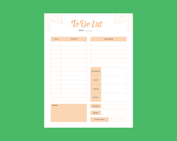 to do list planner page activity