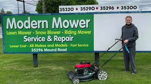 Our customized trailer comes to your home and maintains, sharpens or repairs your residential walking or riding lawn mowers in front of your home. Garden Mower Repair Near Me