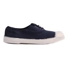 Laced Tennis Shoes Navy Blue
