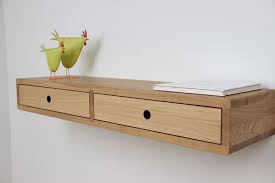 Floating Console Table With Two Drawers
