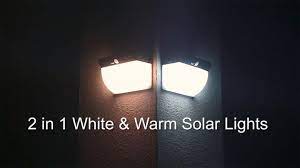 Warm Light Solar Motion Sensor Lights