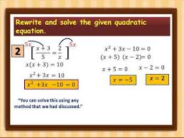 Equations That Becomes Quadratic