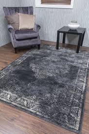 charcoal rug traditional distressed