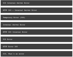status 500 internal server error