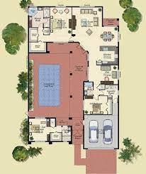 Pool House Plans Courtyard House