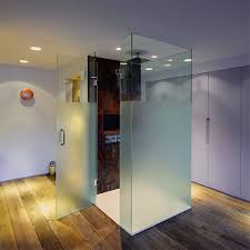 Partially Frosted Shower Enclosure