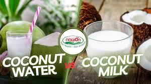 coconut water vs coconut milk are they