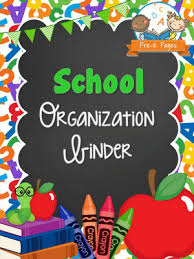 School Organization Binder Pre K Pages