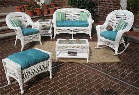 White Madrid Outdoor Wicker Patio