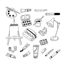 Set Of Hand Drawn Doodle Cute Artist