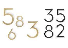 Number as needed on mailbox. Updated Modern House Numbers