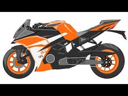 how to draw ktm bike in ms paint step