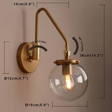 Industrial Glass Wall Sconce Lighting