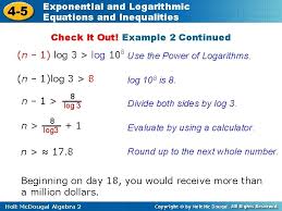 Exponential And Logarithmic Equations