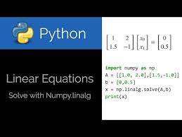 Python Solve Linear Equations
