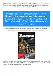 bangkok in 3 days travel