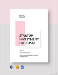 Startup Investment Proposal Proposal Templates Up