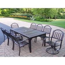 rochester 9 piece metal outdoor dining