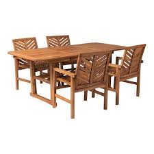 Extendable Wood Outdoor Patio Dining