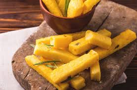 Brush each strip with olive oil and sprinkle with salt. Recipe Baked Parmesan Polenta Fries Health Essentials From Cleveland Clinic