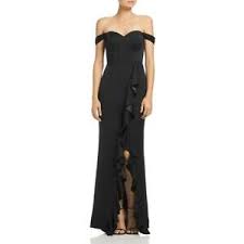 Details About Bariano Womens Off The Shoulder Cascade Ruffle Evening Dress Gown Bhfo 1890