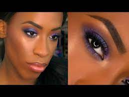 dark skin purple smokey eye