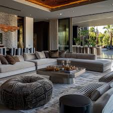 modern living room design with fabrics
