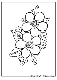 flower coloring pages 100 free