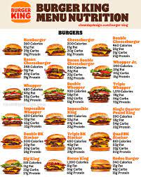 burger king nutrition facts what are