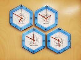 Multi Time Zone Decorative Wall Clock