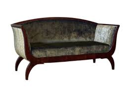 biedermeier fabric small sofa by
