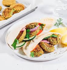 baked falafel with canned peas