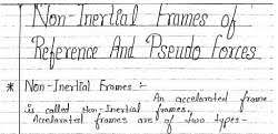 non inertial frames and pseudo forces