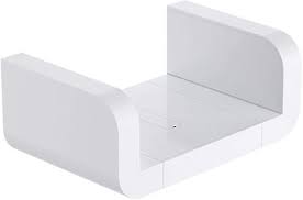 White Bathroom Wall Shelf Without