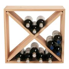 24 Bottle Compact Cellar Cube Wine Rack (Natural) - Wine Enthusiast