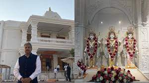anand mahindra visits newly built hindu