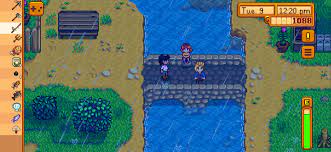 I never knew Penny and Sam had a rainy bridge kinda date! And the way Penny  sits on the bridge railing!!!! : r/StardewValley
