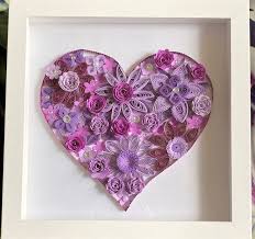 Personalized Framed Quilling Purple