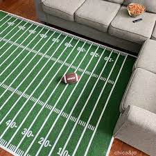 make a football field rug chica and jo