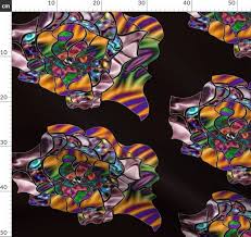 stained glass flowers spoonflower