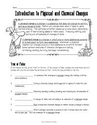 Chemical And Physical Changes