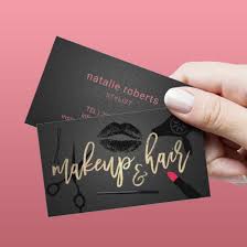 makeup artist business cards card bee
